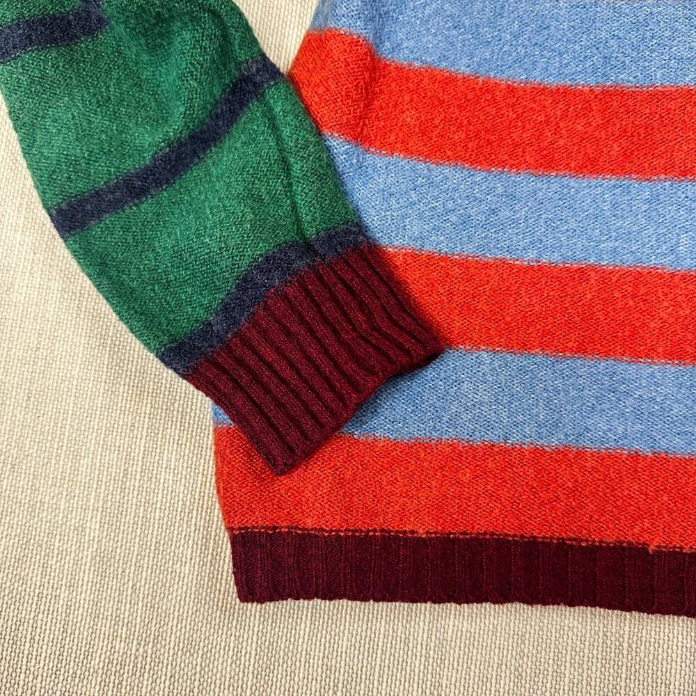 Vintage American Eagle Patchwork Stripe Sweater, Crew Neck, Size Small, Colorful - Picture 6 of 8
